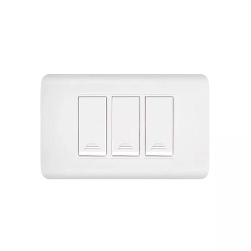 LINEA AVE  BLANCA INCRUSTRAR SWICHE TRIPLE (15013)