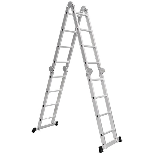 ESCALERA MULTIPOSICIONES 16 PELDAÑOS UDUKE CON PLATAFORMA (4.8MTRS)(150KLS)(HT3165)