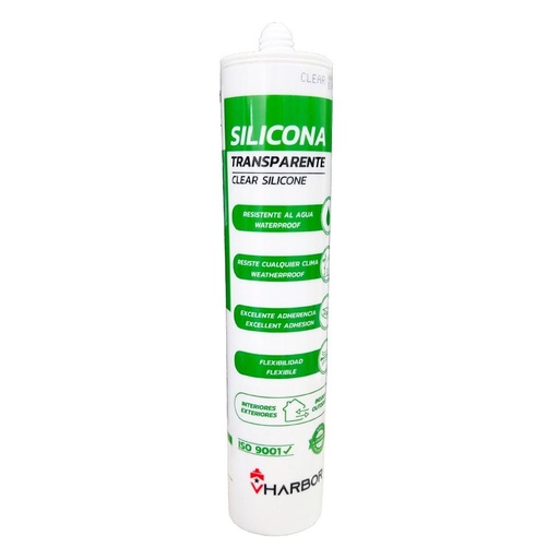 SILICONA TUBO TRANSPARENTE  300ML VHARBOR (HT3117)