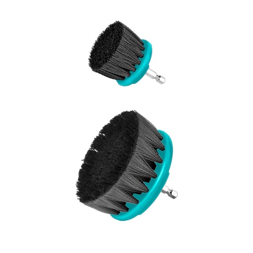 SET DE CEPILLO PARA TALADRO   3,5" JUEGO X 2 PCZ CERDA DURA INDUSTRIAL SUPER TOTAL (TACH1235)
