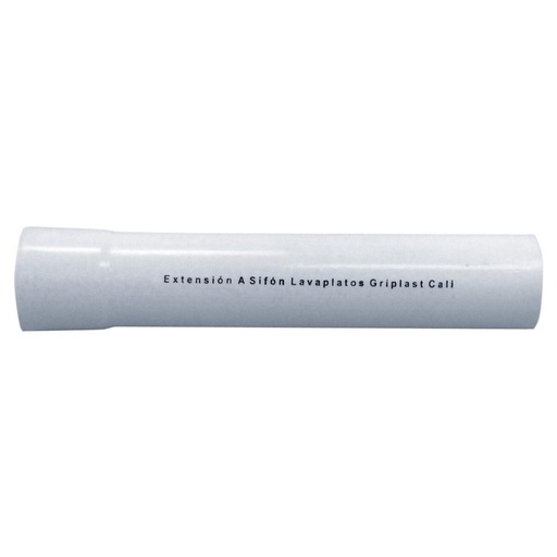 EXTENSION ACAMPANADA LAVAPLATOS BLANCA GRIPLAS