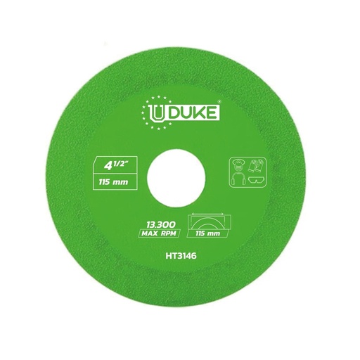 DISCO CORTE VIDRIO Y CERAMICA 4-1/2" UDUKE (HT3146)