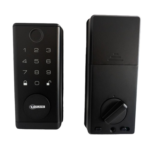 CERRADURA DIGITAL INTELIGENTE AUXILIAR APERTURA CON CLAVE, HUELLA, TARJETA Y APP TUYA BLUETOOTH UDUKE (HT3307)