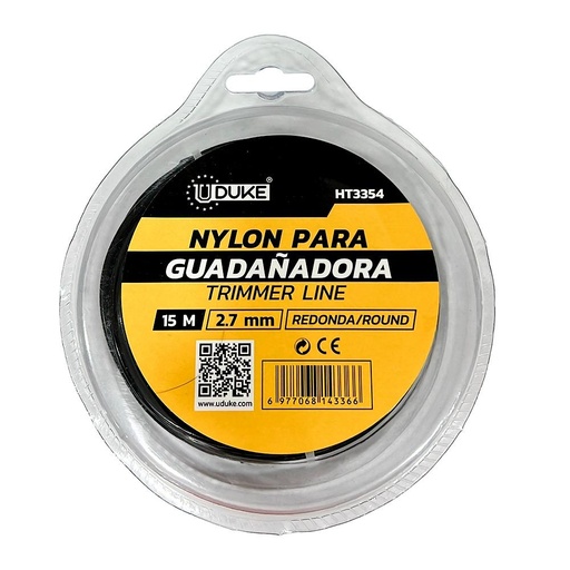 NYLON GUADAÑADORA 2.7MM X 15M NEGRO UDUKE  (HT3354)
