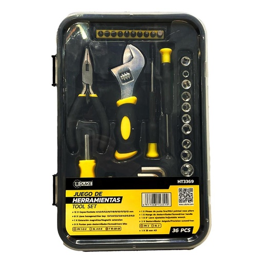 JUEGO DE HERRAMIENTAS 36 PZS UDUKE (HT3369)
