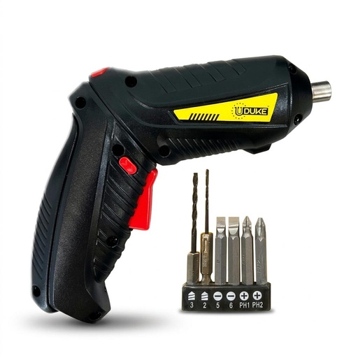 ATORNILLADOR INALAMBRICO 3.6V INCLUYE 6 ACCESORIOS CARGA TIPO C UDUKE  (HT3372)