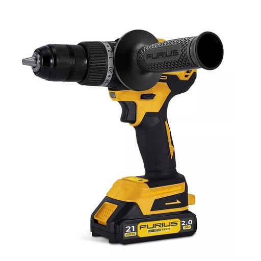 TALADRO PERCUTOR INALAMBRICO 21 V SIN ESCOBILLAS 1/2" - 70NM FURIUS (FID21B)
