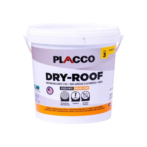PLACCO PRO DRY ROOF GRIS 1/4 (IMPERMEABILIZANTE ELASTOMERICO (96520014 (ALGRECO)