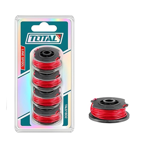 NYLON GUADAÑADORA 1.6MM X 5MTS JUEGO X 4 PZS INSDUSTRIAL SUPER TOTAL (TALS1602)