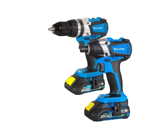 COMBO ELITE TALADRO PERCUTOR INALAMBRICO 1/2 21V 70NM + ATORNILLADOR DE IMPACTO 1/4 230NM INCLUYE 2 BATERIAS 2AH (XTAT21KIT)