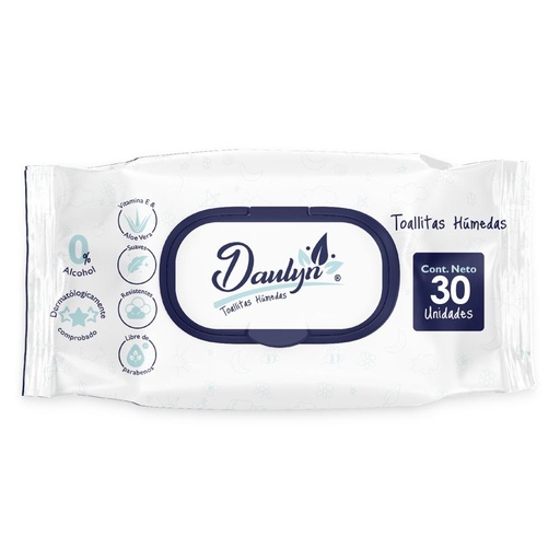 PAÑITOS HUMEDOS DAULYN X 30 UNIDADES