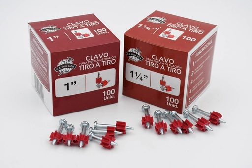CLAVO PARA FIJACION TIRO A TIRO 1" X 100 UNDS CA MEJIA (5256C00001)