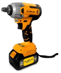 PISTOLA IMPACTO INALAMBRICA 1/2" 21V 420NM INCLUYE CARGADOR + 2 BATERIAS 4AH FURIUS (FIW213K)