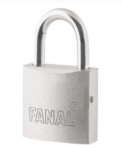 CANDADO HIERRO FANAL 3 LLAVES PLATA (FH50-S)