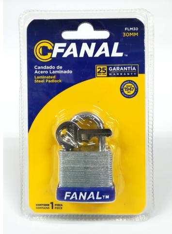 CANDADO LAMINADO FANAL 30MM (FLM30)
