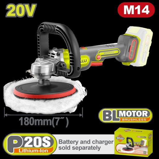 POLICHADORA INALAMBRICA 7" 20V BATERIA Y CARGADOR NO INCLUIDO V/VARIABLE DYLLU (DTHL1B18)