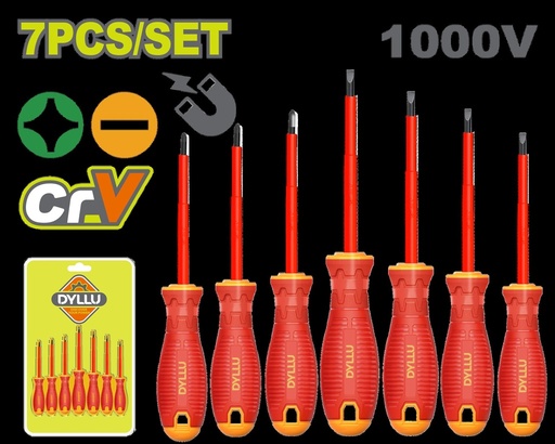 DESTORNILLAD AISLADO 1000V JUEGO X 7 PZS DYLLU (DTSS7407)
