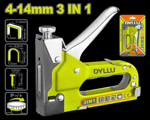 GRAPADORA TAPICERIA 3 EN 1 FUERZA AJUSTABLE (4 - 14 MM)  DYLLU (DTGU2614)