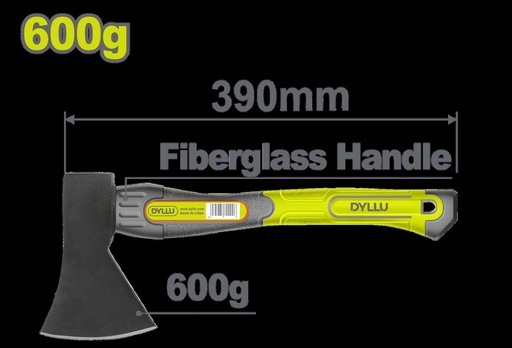 HACHA 600G MANGO DE FIBRA DE VIDRIO DYLLU (DTHM6306)
