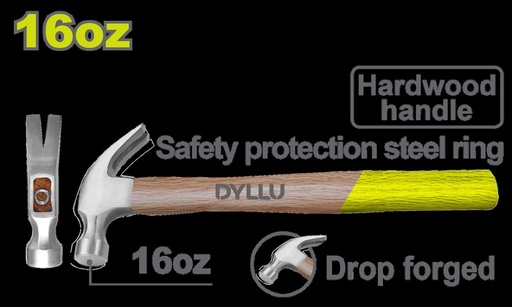 MARTILLO 16OZ MANGO MADERA DYLLU (DTMB3316)