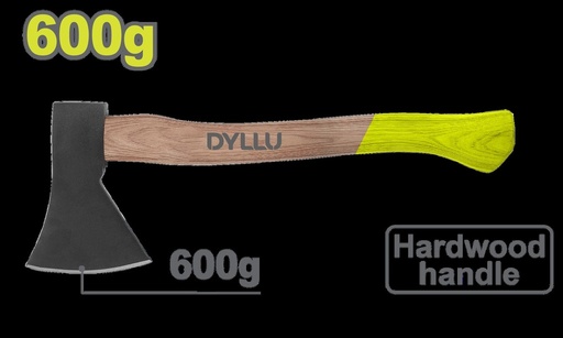 HACHA 600G MANGO MADERA DYLLU (DTMB6306)