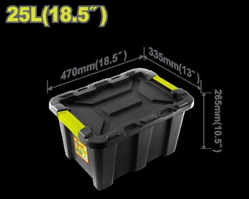 CAJA DE ALMACENAJE PLÁSTICA 18.5" 25L DYLLU (DTTB3325)