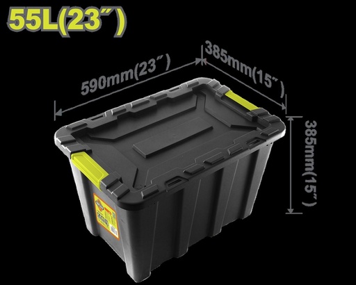 CAJA DE ALMACENAJE  PLÁSTICA 23" 55L DYLLU (DTTB3355)