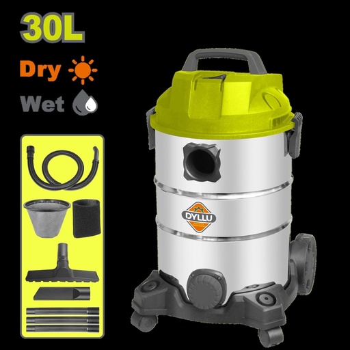 ASPIRADORA Y SOPLADORA PARA HUMEDO Y SECO 30L 1100W INCLUYE ACCESOSIROS DYLLU (UDTVR4A30)