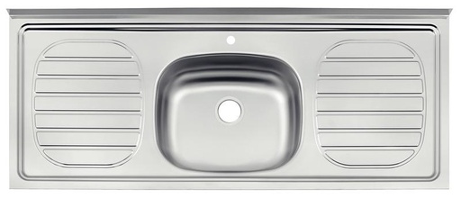 LAVAPLATOS ACERO/INOX 120X50 POCETA CENTRAL 1 HUECO TRAMONTINA (93434515)