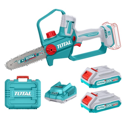 SIERRA MINI INALAMBRICA 8" 20V INDUSTRIAL INCLUYE 2  BATERIA 2.0AH  Y CARGADOR  TOTAL (UTGSLI20882)