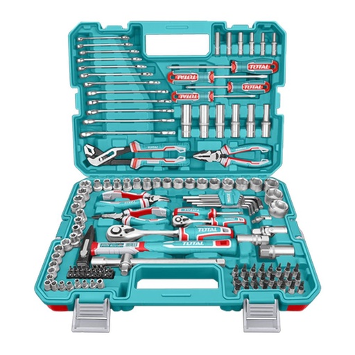 JUEGO DE HERRAMIENTAS SURTIDAS 1/2,1/4  X 137 PZS INDUSTRIAL SUPER TOTAL (THKTHP21376)