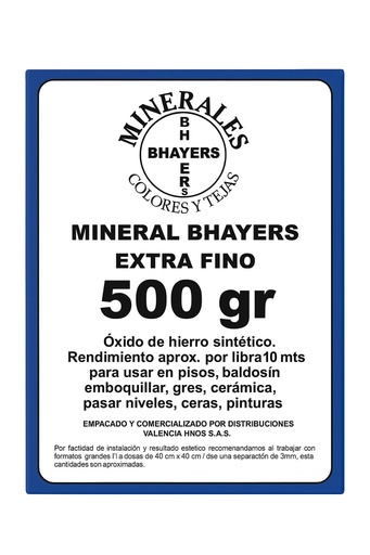 MINERAL AZUL BHAYERS CAJA 500GR