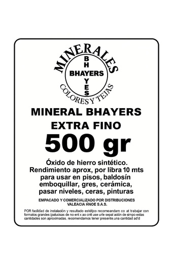 MINERAL BLANCO BHAYERS CAJA 500GR