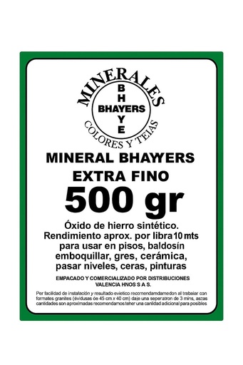 MINERAL VERDE BHAYERS CAJA 500GR