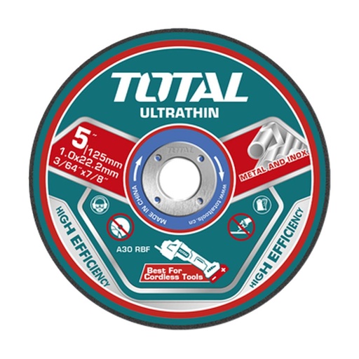 DISCO CORTE METAL/ACERO INOXIDABLE 5" JUEGO X 25 PCS TOTAL  (TAC21012525)