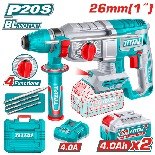 TALADRO INALAMBRICO ROTOMARTILLO 1" 20V SDS PLUS  (UTRHLI262085)