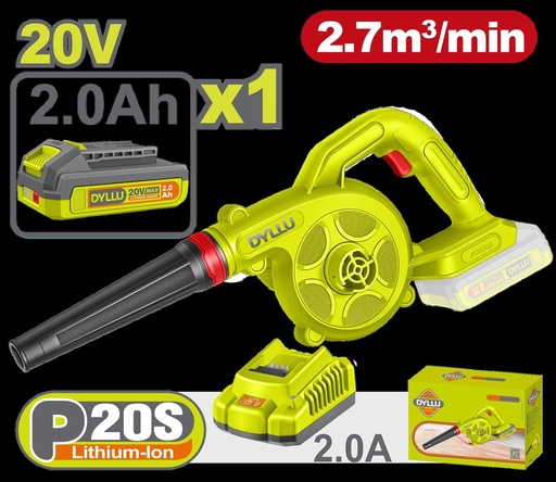 SOPLADORA INALAMBRICA 20V INCLUYE 1 BATERIA 2.0AH Y CARGADOR DYLLU (UDTBLP5521)
