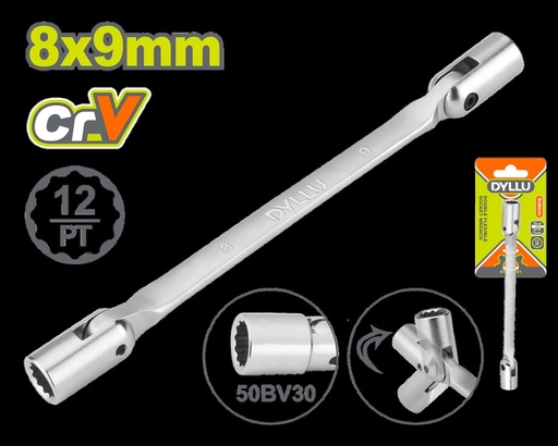 LLAVE COPA FLEXIBLE 8X9MM DYLLU (DTTH2E01)