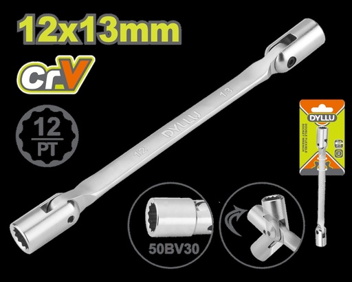 LLAVE COPA FLEXIBLE 12X13MM DYLLU (DTTH2E03)