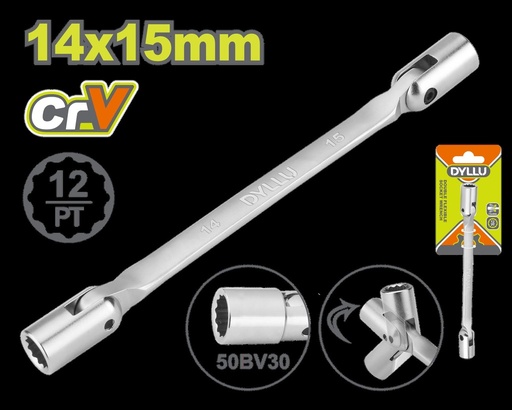 LLAVE COPA FLEXIBLE 14X15MM DYLLU (DTTH2E04)