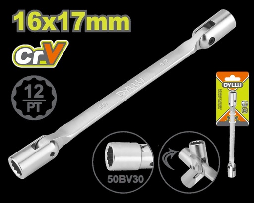 LLAVE COPA FLEXIBLE 16X17MM DYLLU (DTTH2E05)