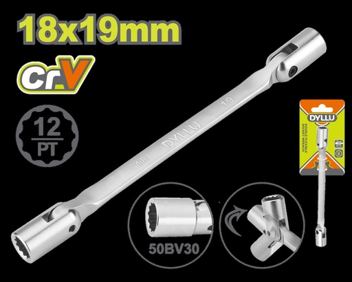 LLAVE COPA FLEXIBLE 18X19MM DYLLU (DTTH2E06)