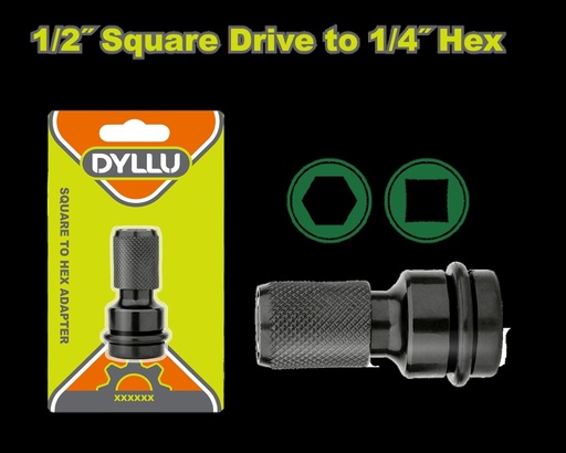 ADAPTADOR PARA LLAVE DE IMPACTO  DE 1/2" A 1/4" DYLLU (DTSV7K01)
