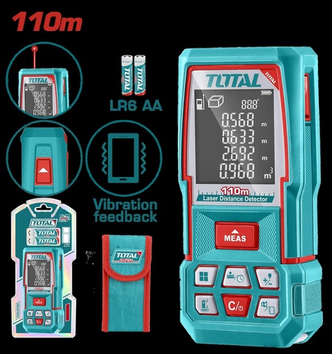 MEDIDOR DE DISTANCIA LASER 110MTS INDUSTRIAL SUPER TOTAL (TMT510369)