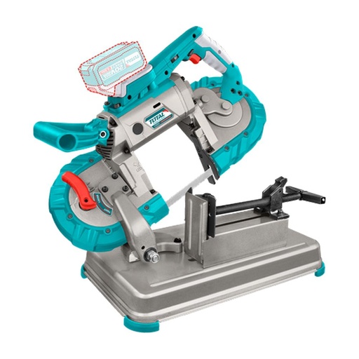 SIERRA CINTA INALAMBRICA 20V  127X127MM 0-120M/MIN INCLUYE 1 CINTA DE CORTE, CON LUZ  BATERIA Y CARGADOR SE VENDEN POR SEPARADO INDUSTRIAL  SUPER TOTAL (TBSLI20127)