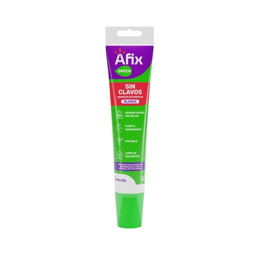 AFIX GREEN SIN CLAVOS BLANCO 100 GRAMOS (406502)