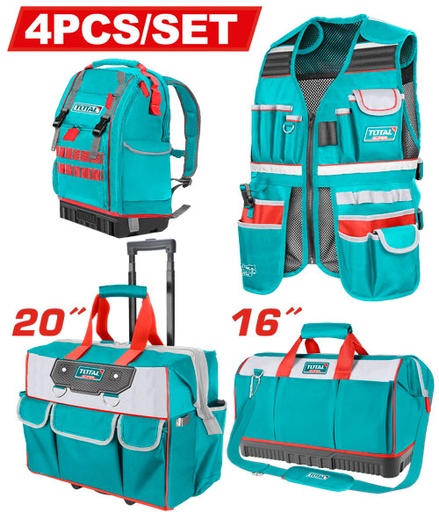 JUEGO DE PORTA HERRAMIENTA X 4 PZS SUPER TOTAL (TOS230914)