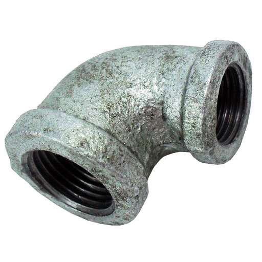 GALVANIZADO CODO 1/2 CON REDUCCION 3/8 (FINO) M.P