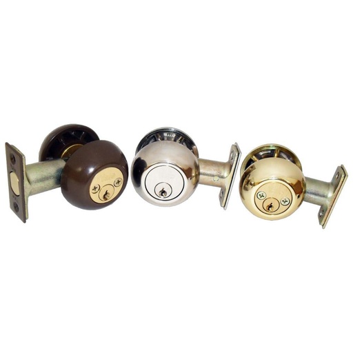 CHAPA CERROJO SEGURIDAD YALE 170 1/4 CROMADA LLAVE LLAVE  (4011)