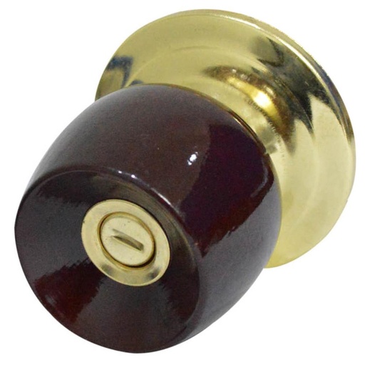 CHAPA BOLA BANO P/MADERA UDUKE COLOR VINOTINTO ESCUDO DORADO (5832-HJM) (HT20185)